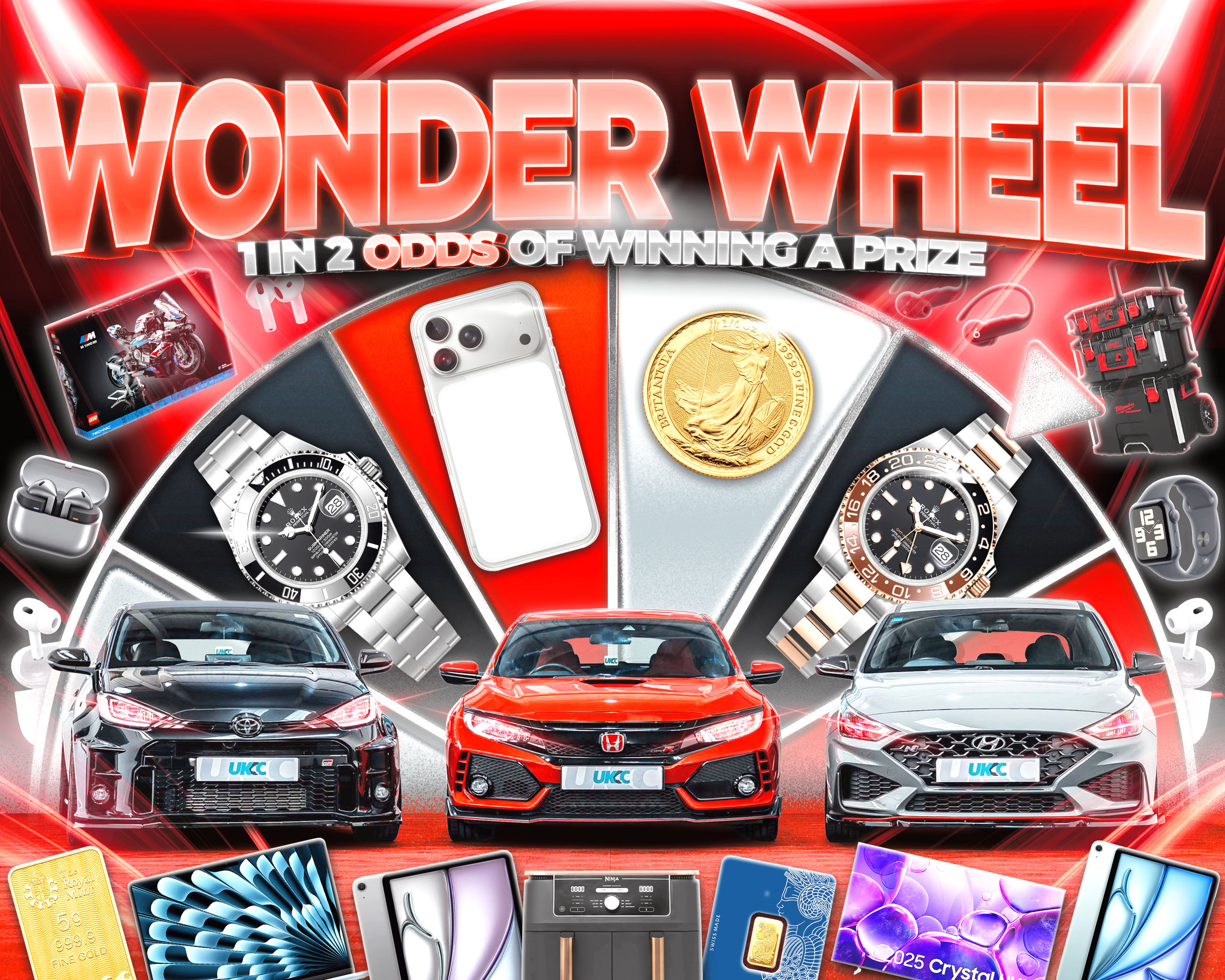 THE INSTANT WONDER WHEEL! #177 CARS, ROLEXES, HOLIDAYS, CASH, TECH & MORE!