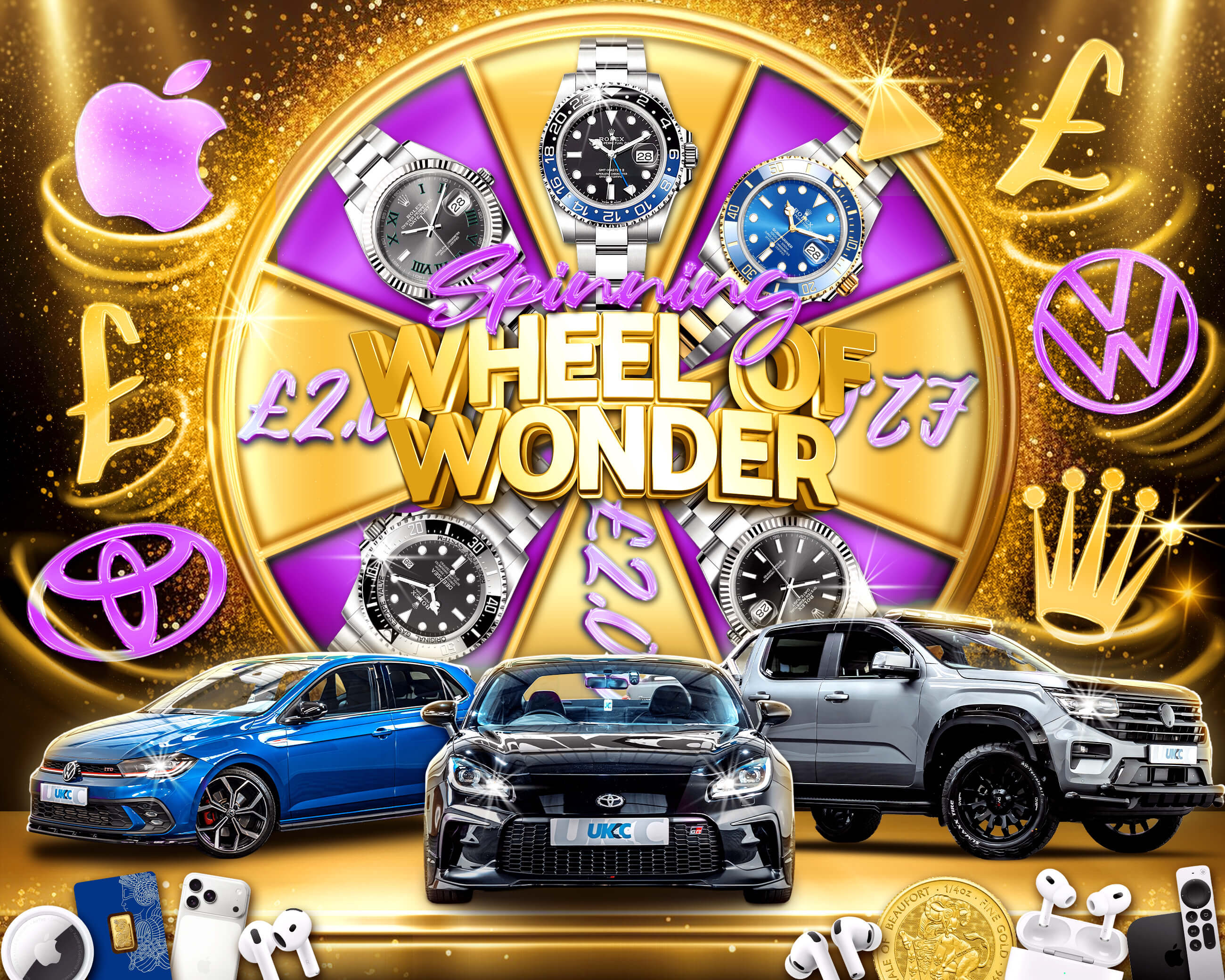 THE SPINNING WHEEL OF WONDER! #175 CARS, ROLEXES, HOLIDAYS, CASH, TECH & MORE!